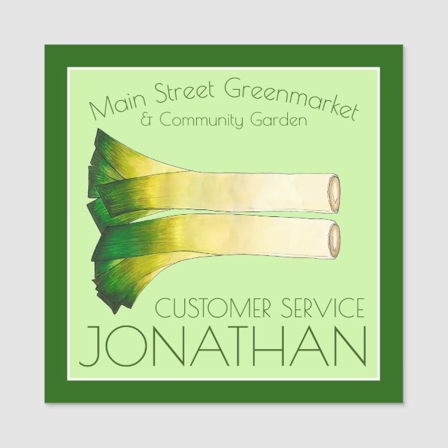 Vild Leeks Garden Vegetable Cooking Food Garden Namnbricka (Framsida)