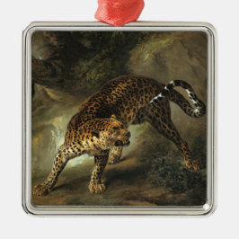 Vild Leopard (av Jean-Baptiste Oudry) Julgransprydnad Metall