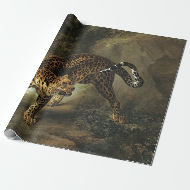 Vild Leopard (av Jean-Baptiste Oudry) Presentpapper (Utrullad)