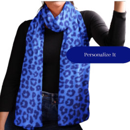 Vild Leopard-Blue- Sjal