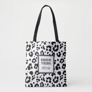 Vild Leopard Print Bachelorette Tote Tygkasse