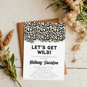 Vild Leopard Print Inbjudningskort för möhippan
