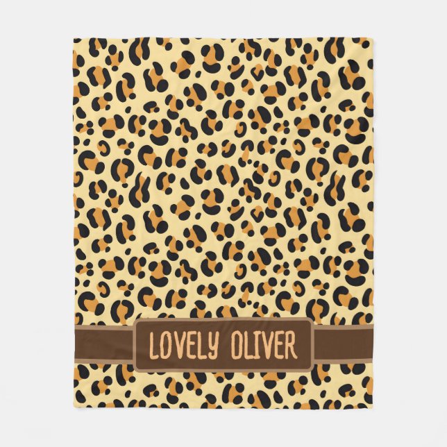 Vild Leopard Skin Fleecefilt (Framsidan)