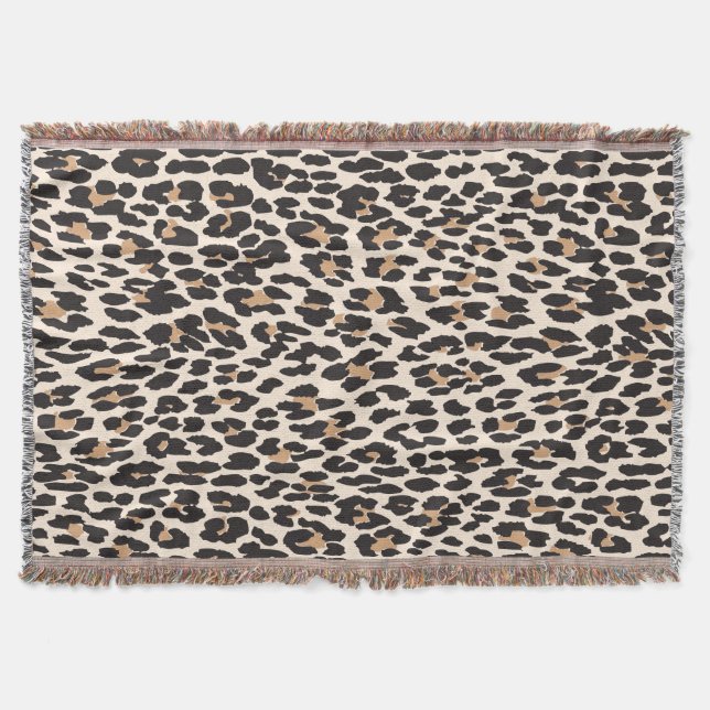 Vild Leopard Skriv ut Anpassningsbar - radavbildni Filt (Framsidan)