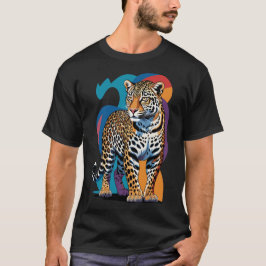 Vild leoparddjurtryck T-shirt | Trendigt vilt