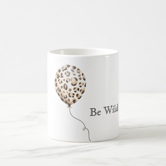 Vild leopardtryck ballong kaffemugg (Center)