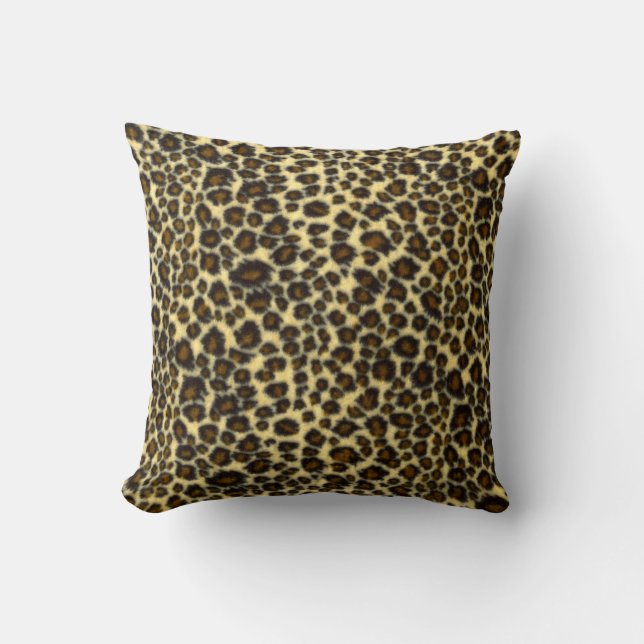 Vild leopardtryck kudde (Framsida)