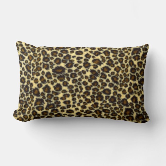 Vild leopardtryck lumbarkudde (Framsida)
