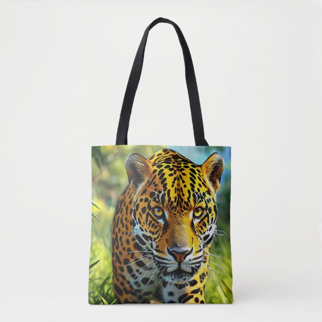 🌸 Vild Leopardy Neon Safari Energi Hemstil 🌸 Tygkasse (Framsida)