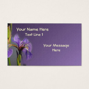 Vild Lila Blue Flagga Iris Flower Visitkort