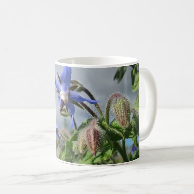 Vild Lila-Blue Orchid Elegance Kaffemugg (Framsida höger)