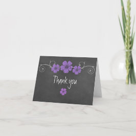 Vild Lila Chalkboard Tackkort Card Ro