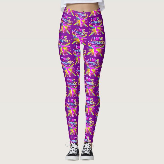 VILD LILA GYMNASTICS LEGGINGS (Framsida)