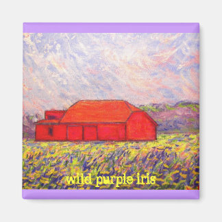 vild lila iris slogan magnet
