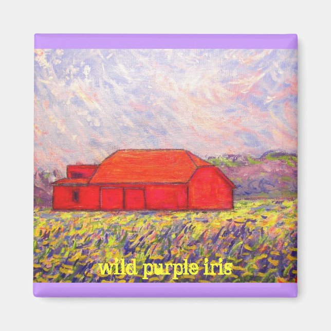 vild lila iris slogan magnet (Framsidan)