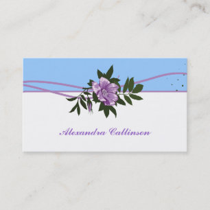 Vild lila ro blå, vit blommigt affärskort visitkort