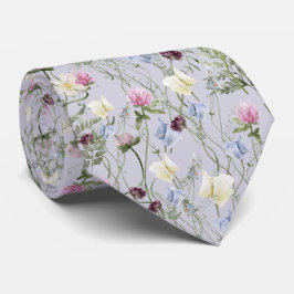 Vild Lilac Flower Blommigt Botanical Neck Tie Slips