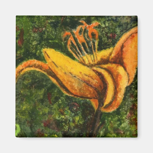 "Vild Lily" Blommigt Magnet (Framsidan)