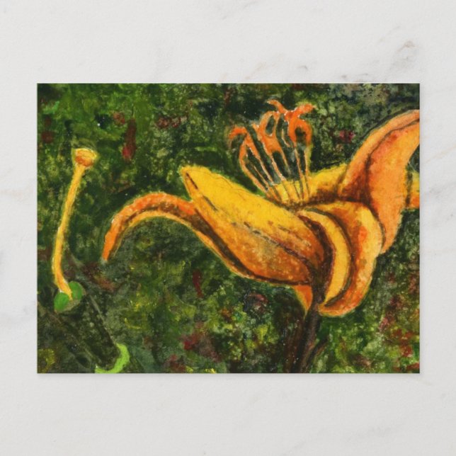 "Vild Lily" Blommigt vykort (Framsida)