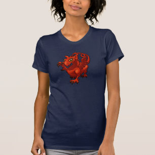 Vild litet walesiskt baby röd drakkartong t-shirt