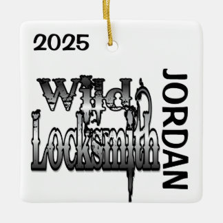 Vild Locksmith-ANPASSNINGSBAR Julgransprydnad Keramik