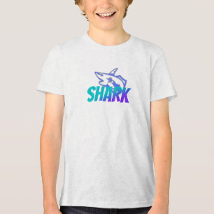 Vild Logo För Haj Med Gradient Djärva Hav T Shirt