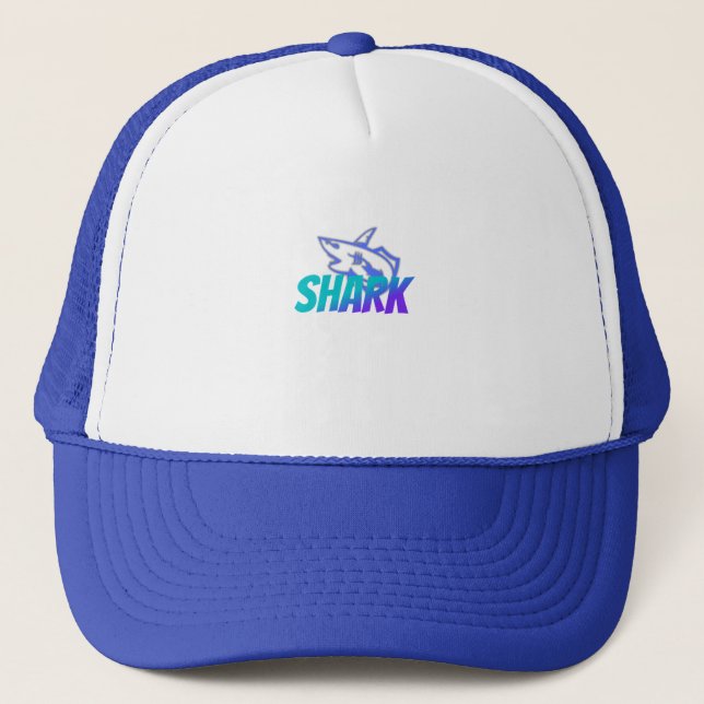 Vild Logo För Haj Med Gradient | Djärva Havet Keps (Framsida)