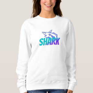 Vild Logo För Haj Med Gradient Djärva Havet T Shirt