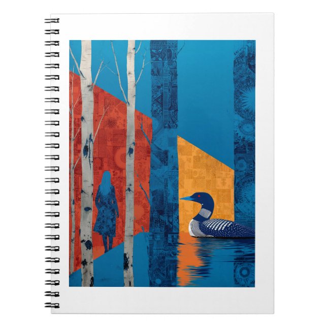 Vild Loon Spiral-fotopatbok Anteckningsbok (Framsidan)