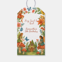 Vild Magisk Sagoträdgård Födelsedagsfest - Presentetikett