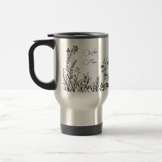 Vild Mamma Vild Flower Doodles Mugg (Vänster)