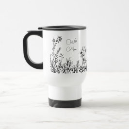 Vild Mamma Vild Flower Doodles Mugg
