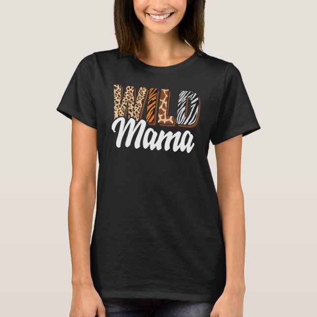 Vild Mamma Zoo Born 2, Vild B dag Safari Jungle T Shirt (Framsida)