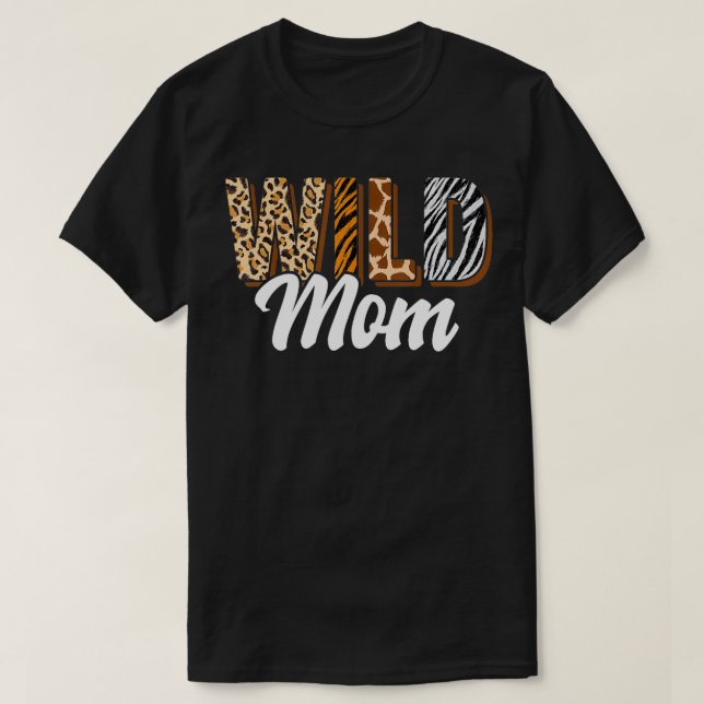 Vild Mamma Zoo Born 2, Vild Bday Safari Jungle A T Shirt (Design framsida)