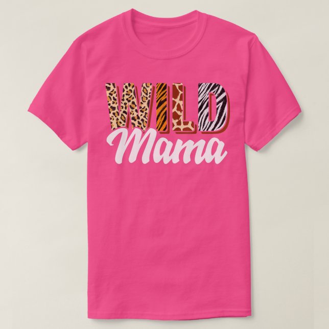 Vild Mamma Zoo Born 2, Vild Bday Safari Jungle T Shirt (Design framsida)