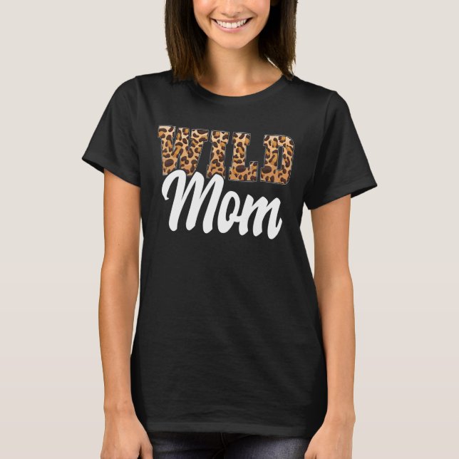 Vild Mamma Zoo Born Vild Birthday Safari Jungle 1 T Shirt (Framsida)
