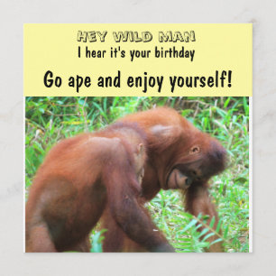 Vild Man Birthday Going Ape Kort