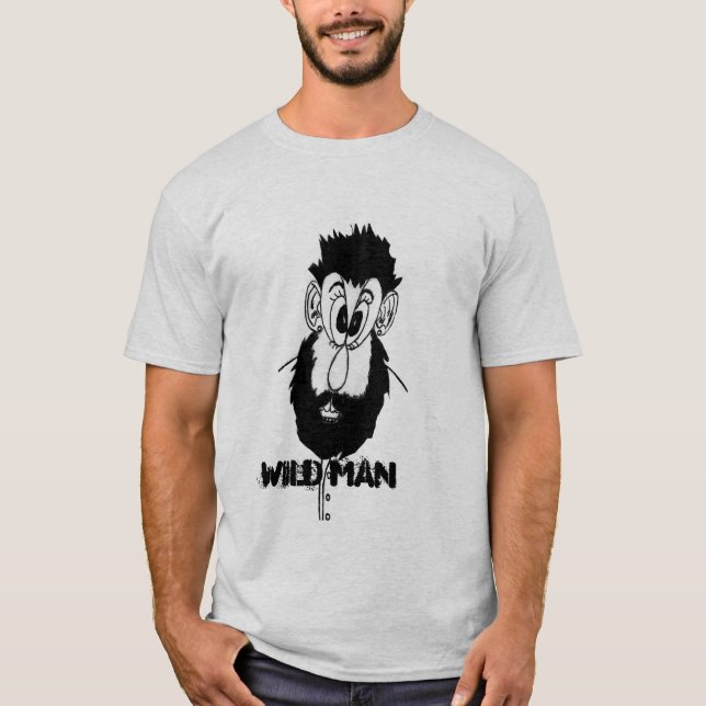 Vild Man, kyldad logotyp T-Shirt (Framsida)
