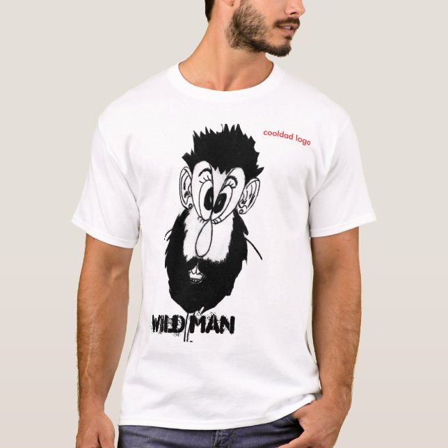 Vild Man, kyldad logotyp T Shirt (Framsida)