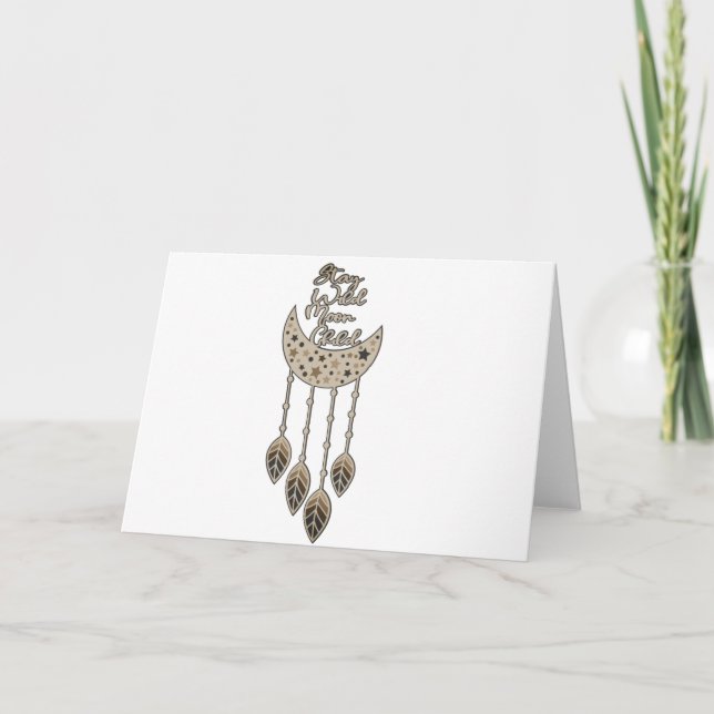 Vild Månbarn Blank Kort (Framsida)