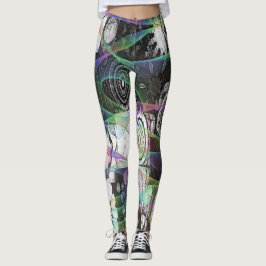 Vild Mandela Abstrakt Designer Leggings
