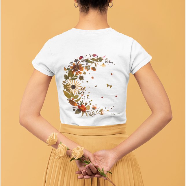 Vild Månskensblomma l Originalt Pressad Blomsterko T Shirt (Skapare uppladdad)
