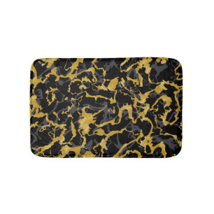 Vild Marble 8 - Black and Guld,Grått Badrumsmatta