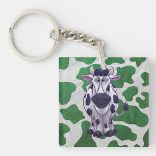 Vild Me Cow-Grönt och vit utskrift