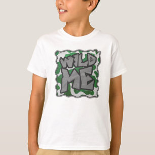 Vild Me Cow-Grönt och vit utskrift Tee Shirt