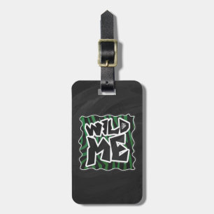 Vild Me-Grönt och svart Zebra mönstrad Bagagebricka