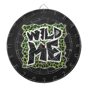 Vild Me Leopard Black and Grönt Design Darttavla