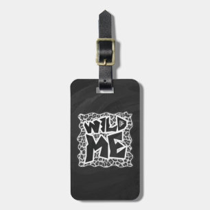 Vild Me Leopard White and Black Bagagebricka
