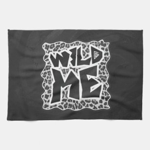 Vild Me Leopard White and Black Kökshandduk