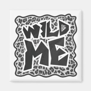 Vild Me Leopard White and Black Magnet